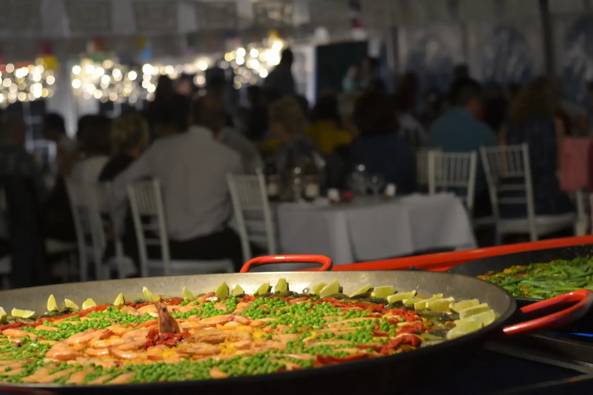 Paella catering at a wedding